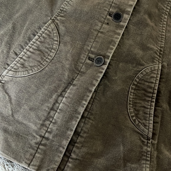 Olive tan Velvet corduroy blazer jacket XL retro Y2K fully lined Vertical Club - Picture 4 of 8